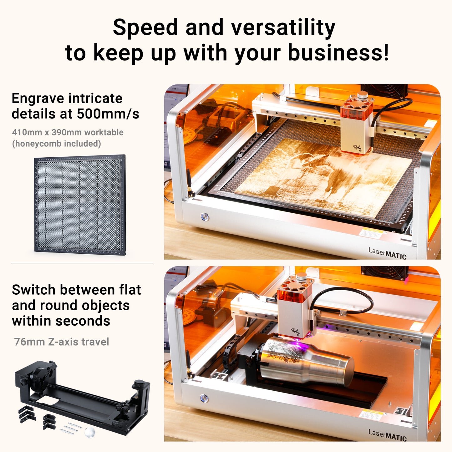 LaserMATIC Mk2, Diode Laser Engraver Available in 10W, 20W and 30W Configurations (For International Customers)