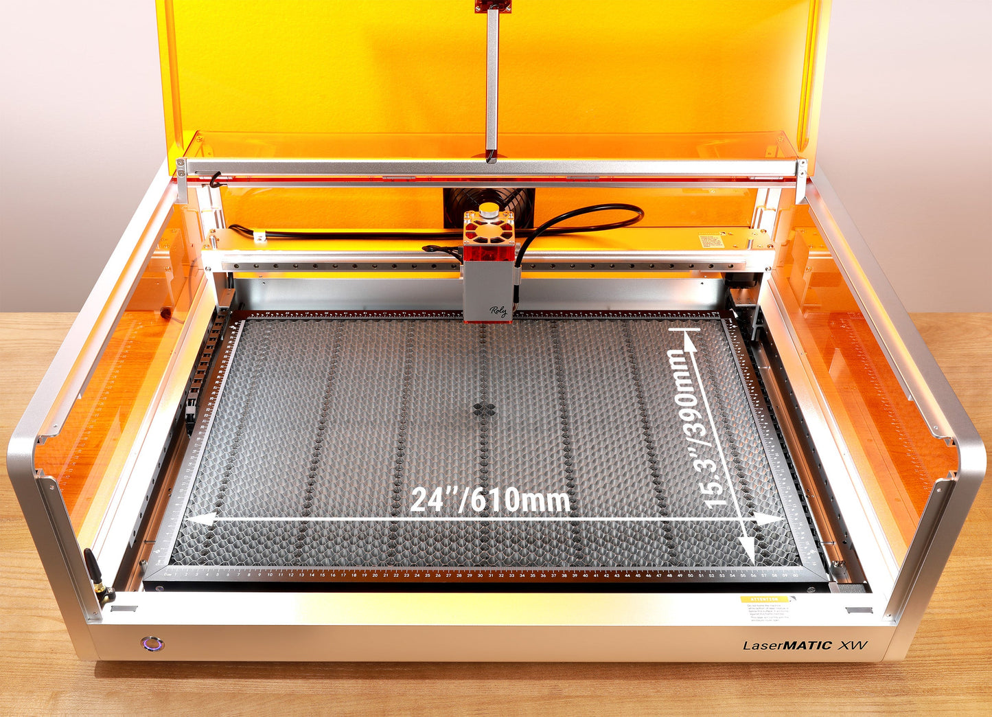 LaserMATIC Mk2 XW, with 24'' x 15.3'' Work Area (610 x 390mm), Available in 10W, 20W and 30W Configurations (For International Customers)